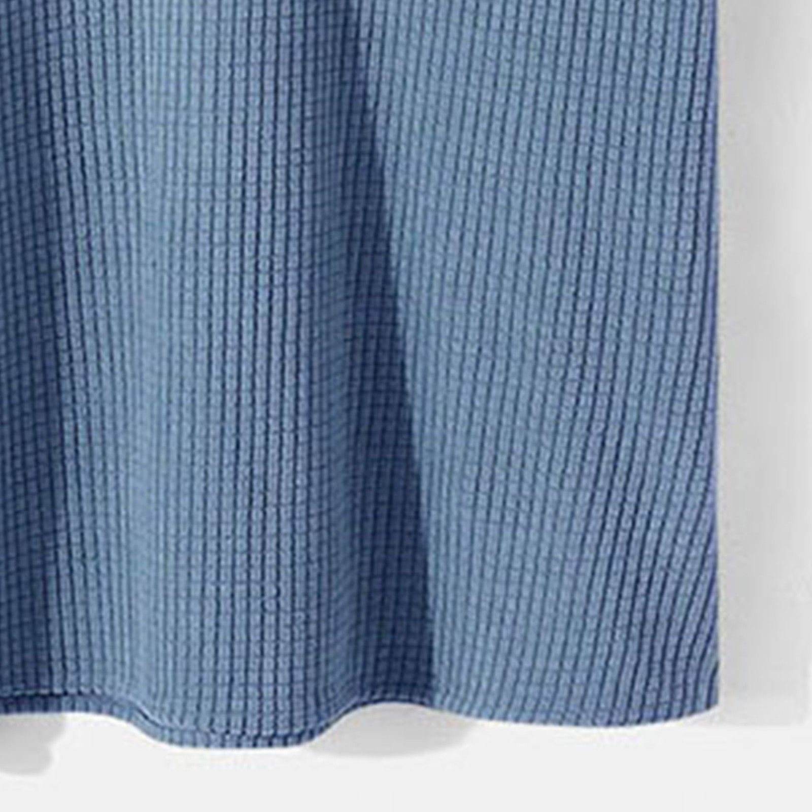 thumbnail image 4 of Camisa de manga corta a cuadros con cuello vuelto para hombre - Poliéster - Camisa informal de verano - Tallas S-XXXL, 4 of 8